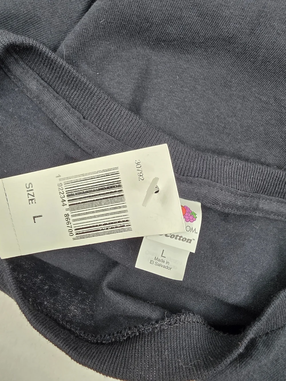 Fruit Of The Loom Black Fish Graphic Tee Orange Teal Fish Size Large NWT AG-3466 - Picture 7 of 8